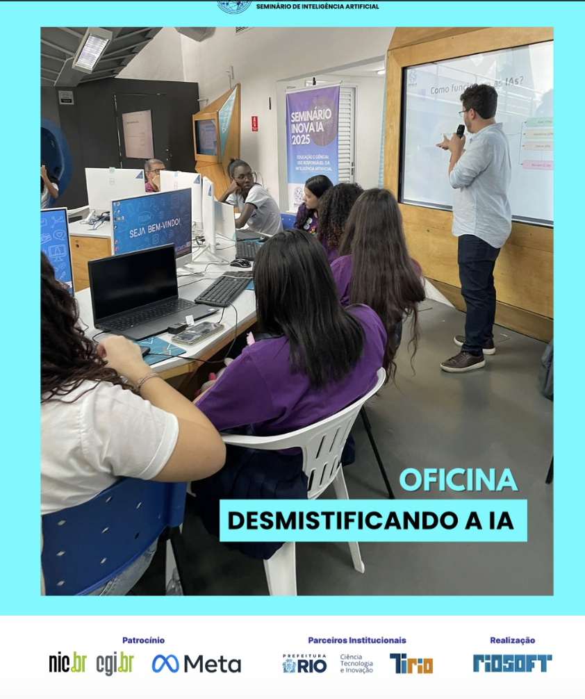 Oficina de inteligência artificial no INOVA IA 2025